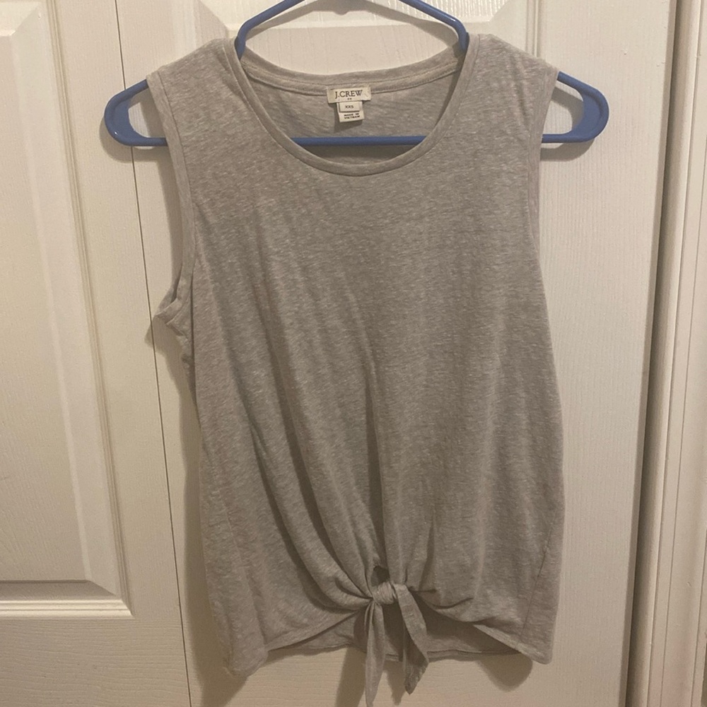 J Crew Factory cotton tank top with front tie